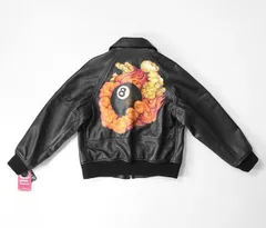 Supreme Schott 8 Ball レザージャケット Martin Wong/Supreme Schott® 8-Ball Leather Varsity Jacket