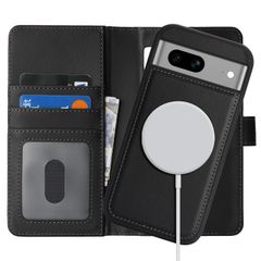 新品 Ｈａｖａｙａ Pixel7 ケース 手帳型 MagSafe 対応 pixel 7 ケース カード収納 マグセーフ対応ケース 耐衝撃 全面保護 フェイクレザー 【分離式2in1】スタンド機能 ワイヤレス充電対応-ブラック