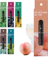 【公式】Air mist  ホワイトピーチ  約2,000パフ エアーミスト べイプ 持ち運び シーシャ ポケット vape 使い捨て 電子タバコ