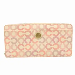 コーチ COACH 長財布 ウォレット 総柄 ラウンドファスナー 白 ホワイト /FF 0831 ■GY14