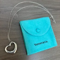 ★【美品】ティファニー ネックレス/ペンダント シルバー TIFFANY&Co. エルサ・ペレッティ オープン ハートモチーフ 幅2.2cm