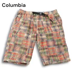 Columbia コロンビア 春夏 211PM4532 パッチワーク★ クライミング チェック ショート パンツ Sz.L メンズ アウトドア