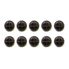 革調ボタン レザー調 【ブラック】 スーツ コート ジャケット ブレザー フロント 袖口 10個入り 【13mm】 きらきらぷんぷん丸 B-054