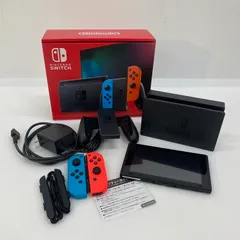 【中古品】 Nintendo Switch ニンテンドースイッチ Joy-Con(L) ネオンブルー/(R) ネオンレッド 2022モデル ゲームハード 家庭用ゲーム機 【034-250826-yo-5-tei】