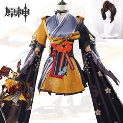 原神 Genshin コスプレ衣装 千織 チオリ コスチューム cosplay 稲妻 イベント ハロウィン ウィッグ付き