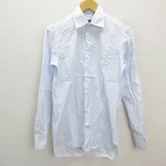 k■シップス/SHIPS SLIM FIT ホリゾンタルカラー長袖ワイシャツ/ドレスシャツ【38】水色/MENS/126【中古】