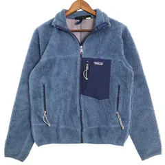 00年代 USA製 patagonia パタゴニア Retro-X レトロX フリースジャケット アウトドア ネイビー (メンズ S) 中古 古着 A3103