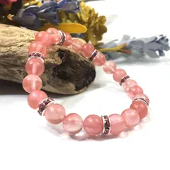 パワーストーン ブレスレット チェリークォーツ  （ピンク）レディース 女性  数珠ブレス 開運 プレゼント ギフト [20]
