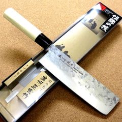 関の刃物 菜切り包丁 170mm 濃州正宗作 梨地 和風柄 薄刃 野菜 両刃