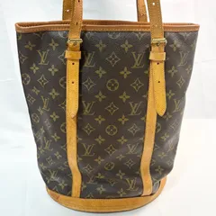 【送料無料】Louis Vuitton/ルイヴィトン/バケットGM/モノグラム/ブラウン/トートバッグ/ポーチ付き/中古品