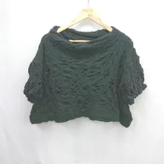 ◇ ⊂ Le-Fluy レフルイ 穴あきレース 半袖 ニット サイズM ブラック系 レディース E  【1506190007281】