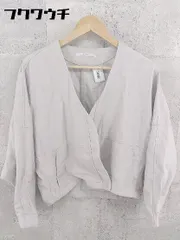 ◇ KBF ケービーエフ URBAN RESEARCH リネン混 長袖 ノーカラー ジャケット サイズ1 グレー系 レディース 【中古】 【1002798901643】のサムネイル