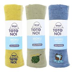 【数量限定】【コンテックス 】サウナMOKU＜59747-90＞ フェイスタオル Mサイズ 3本セット TOTONOIくん (レモン) ヴィヒタ (カーキ) 水風呂 (ブルー)