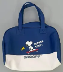 【中古】バッグ スヌーピー＆ウッドストック(SUPPER TIME!/ネイビー) ボストンバッグ2 「PEANUTS(SNOOPY)」