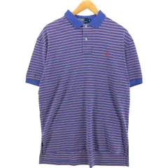古着 ラルフローレン Ralph Lauren POLO by Ralph Lauren 半袖 ボーダー ポロシャツ メンズM相当/eaa529110