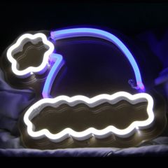 【定価50%OFF】サンタ帽子(青) ☓ ネオンサイン / ネオン管 / ネオンライト / インテリア照明