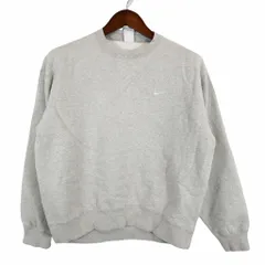 NIKE ナイキ ワンポイント スウェット 刺繍 ロゴ  グレー (メンズ M) 中古 古着 O4662