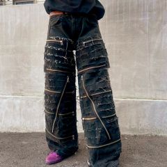 No.3：再構築 リメイクデニム ジーパン Y2K【USEDデニム】