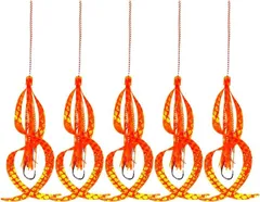 Deep Range タイラバ ネクタイ スカート フック 3本針 5個セット 交換用 オレンジ ゴールド(オレンジ ゴールド,  10cm)