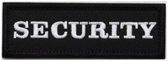 ワッペン SECURITY（セキュリティ・保安・警備） マジックテープ（ベルクロ・面ファスナー）着脱式 ミリタリー サバゲー 刺繍パッチ 9×3cm