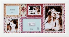 フォトフレーム フラワー モチーフ フォトフレーム（５ウィンドー）/インテリア 壁掛け 立てかけ 記念 写真 飾り ギフト プレゼント 出産祝い 結婚祝い 写真立て おしゃれ 飾る かわいい Mサイズ