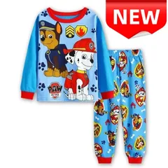 ✨新品✨ パウパトロール キッズパジャマ 長袖 上下セット 男の子 女の子 100 110 120 130cm ルームウェア 綿100% 子供服 キャラクター 部屋着 青色 寝間着 プレゼント可愛い コットン 長袖パジャマ 贈り物 祝い