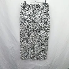 ◇ Θ SLY スライ 豹柄 レオパード スリット ロング タイト スカート サイズ2 アイボリー系 レディース E  【1507160026301】