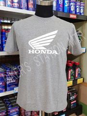 送料込！ HONDA ホンダ 純正 ウイングTシャツ グレー コットンTシャツ バイクTシャツ