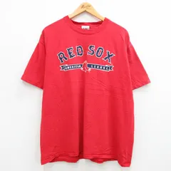 XL/古着 リー Lee 半袖 ビンテージ Tシャツ メンズ 00s MLB ボストンレッドソックス 大きいサイズ コットン クルーネック 赤 レッド メジャ