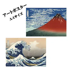 アートポスター【冨嶽三十六景（神奈川沖浪裏・凱風快晴）】