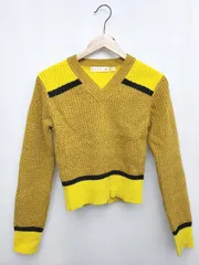◇ UNIQLO × MARNI 長袖 ニット セーター サイズM マスタード イエロー系 レディース P  【1406180052737】