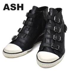 【限定配送】ASH 本革　厚底　39 黒　ブラック　浴衣にも！ 靴