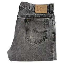 Lee 2090109 W34 USA製 90's 先染めブラック デニム ストレート ジーンズ  リー 古着