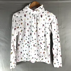 タルボット TALBOTS  カットソー 柄模様 クリスマスデザイン 長袖 ハイネック 白 Sサイズ 2025090400040のサムネイル