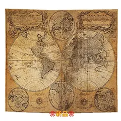 150㎝?150㎝ 世界地図 ポスター アンティーク マップ ヴィンテージ 壁飾