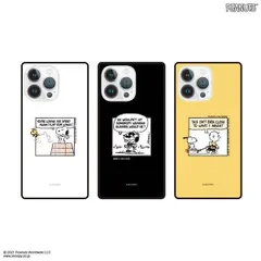 スヌーピー ピーナッツ iPhone 13 Pro対応 スクエアガラスケース スマホカバー SNG-630