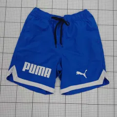 ◇ Θ PUMA プーマ ロゴプリント ショート パンツ サイズＭ ブルー系 メンズ E  【1508060012562】