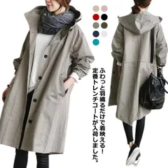 レディース ロング スプリングコート フード フード付き 40代 50代 ジャケット トレンチコート 20代 トレンチコート 30代 大きいサイズ 前開き 防風 ストレッチ 羽織り 体型カバー 送料無#conne596820