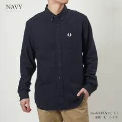 フレッドペリー メンズ 長袖 オックスフォードシャツ ボタンダウンシャツ OXFORD SHIRT M5516 FRED PERRY NAVY