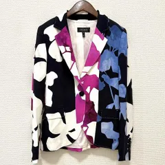 #anc エスカーダ ESCADA ジャケット 36 黒 白 ピンク 総柄 ステッチ レディース [848013]のサムネイル