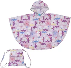 【メール便配送】【スミレ 83363】kukka hippo クッカヒッポ レインポンチョ 90cm 反射プリント＆お名前ネーム付き(レインウェア レイン ポンチョ キッズ こども 子ども 子供 カッパ かっぱ おすすめ 人気 ブランド 2歳 梅雨)