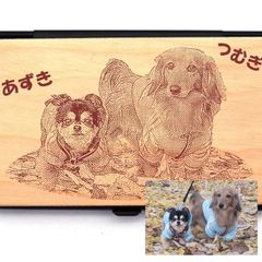 ご希望の画像をレーザー刻印❗オーダーメイド 名刺入れ メープル木材　名入れ