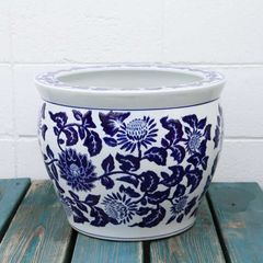 水鉢 大型 洋蓮青 特大 13号 火鉢 鉢カバー プランターカバー