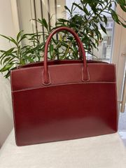 【美品】HERMES エルメス ホワイトバスGM リセ ルージュアッシュ ゴールド金具 E刻印□ ソルド品 ヴィンテージ ブリーフケース 中古 トートバッグ ハンドバッグ 書類バッグ レディース 女性用 メンズ ユニセックス レザー ブランド プレゼント