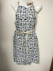 ハンドメイド　エプロン　パンダ　フラワー　A006