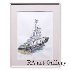 ジェームス・リジィ A taxi and some pigeons 風景画 タクシー