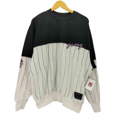 グライミー GRIMEY / GRMY ロゴ 刺繍 バイカラー ストライプ スウェット メンズ import：L 