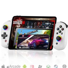 【特価商品】iPad10/Mini6/Air/Pro/iPhone/Android/PC/PS3/4/Switch用Megadreamスマホコントローラー、ストリーミング対応、ワイヤレスコントローラー、リニアトリガー付きホールエフェクトジョイスティック、ターボ