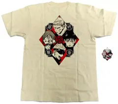 【中古】衣類 虎杖悠仁＆伏黒恵＆釘崎野薔薇＆五条悟 Tシャツ(アクリルバッジ付き) アイボリー Lサイズ 「呪術廻戦」 ジャンプフェスタ2022限定