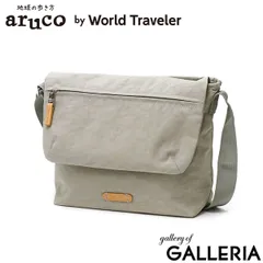 ワールドトラベラー ショルダーバッグ レディース 軽い 軽量 斜めがけ 小さめ ナイロン World Traveler エース aruco by WT マイラ 17463 グレー